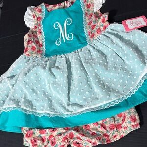 Monogrammed “M” Tunic with Coordinated Shorts - Size 8